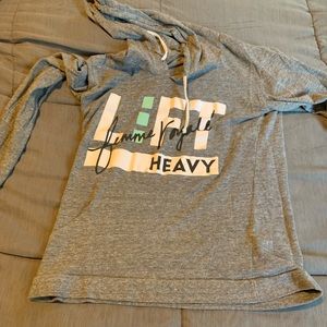 Femme royale “lift heavy” hoodie barbella box